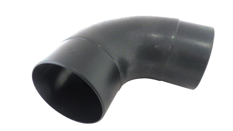 Taytools 4" 90 Degree Elbow Hose Connector with 3 15/16" OD and 3 11/16" ID ABS Plastic for Dust Collector Systems 73452 - Image 1